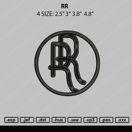 RR Embroidery File 4 size