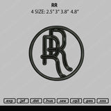 RR Embroidery File 4 size
