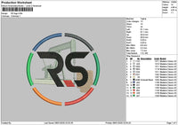 Rscircle Embroidery File 6 sizes