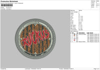 Ruckus Embroidery File 4 size