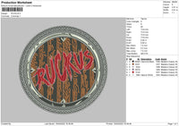 Ruckus Embroidery File 4 size
