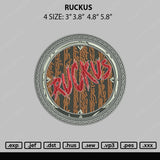 Ruckus Embroidery File 4 size
