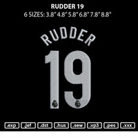 Rudder 19 Embroidery File 6 sizes