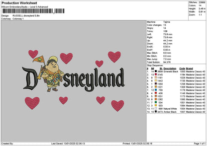Dland Russell Embroidery File 6 sizes