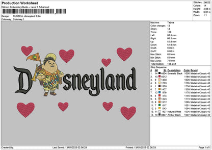 Dland Russell Embroidery File 6 sizes