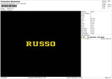 Russotext Embroidery File 6 sizes