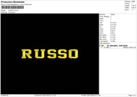 Russotext Embroidery File 6 sizes