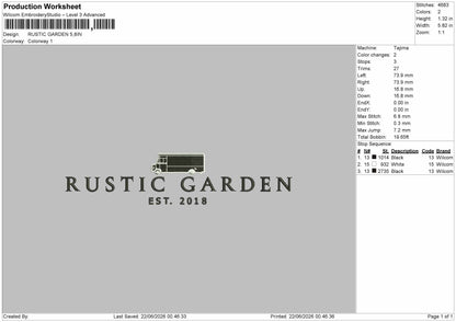 Rustictext Embroidery Machine Design File 6 sizes