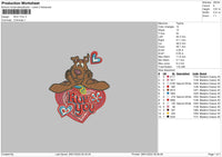 Ruv You Embroidery File 4 size