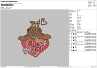 Ruv You Embroidery File 4 size