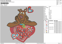 Ruv You Embroidery File 4 size