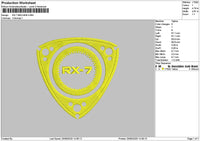Rx7text Embroidery File 6 sizes