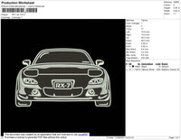 RX7 Car Embroidery File 4 size