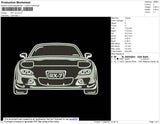 RX7 Car Embroidery File 4 size