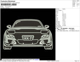 RX7 Car Embroidery File 4 size