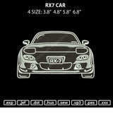 RX7 Car Embroidery File 4 size