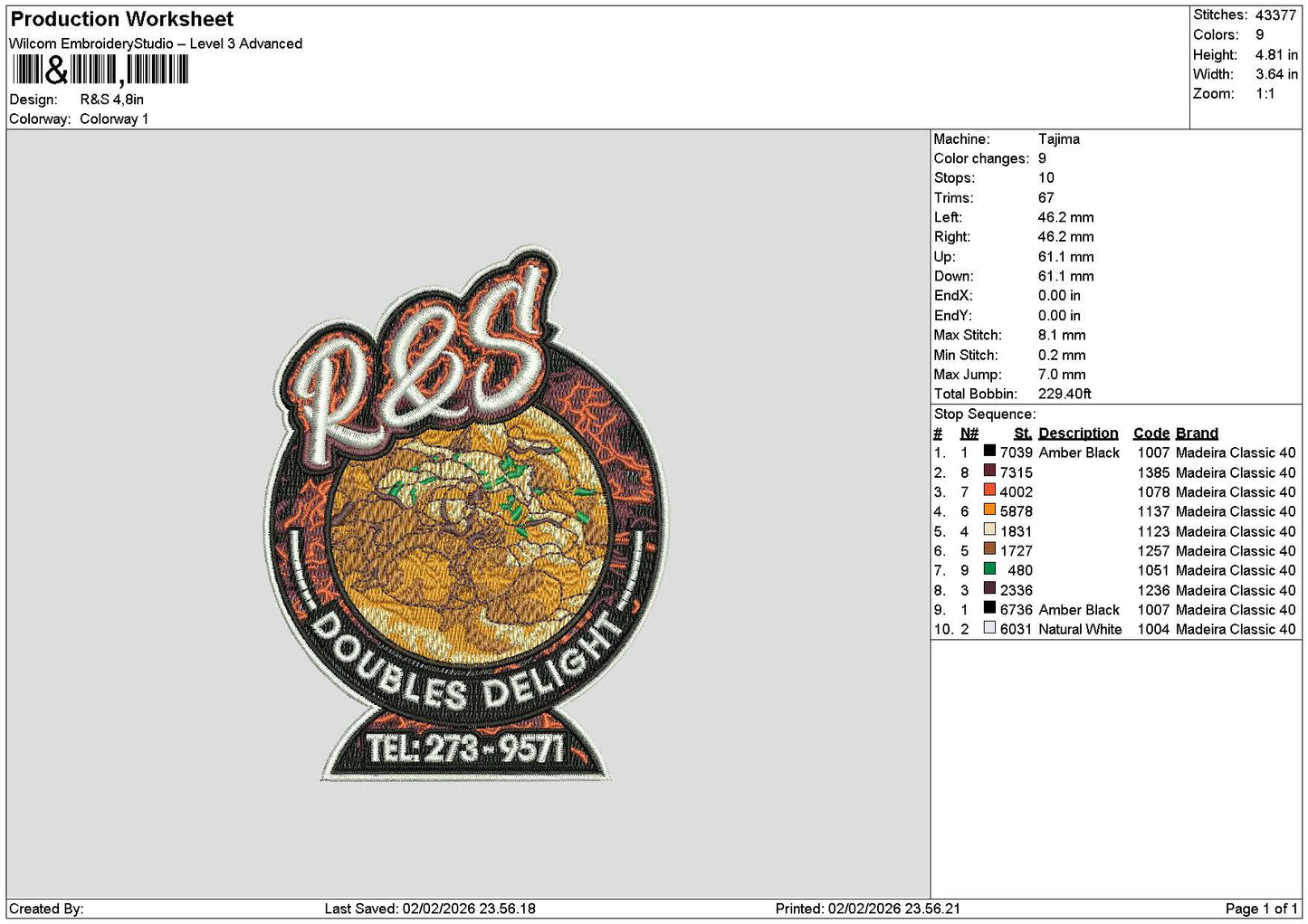 Rnstext Embroidery File 6 sizes