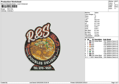 Rnstext Embroidery File 6 sizes