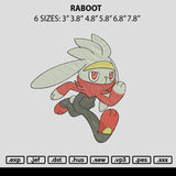 Raboot Embroidery File 6 sizes