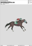 Racing Horse 0902 Embroidery File 6 sizes