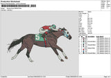 Racing Horse 0902 Embroidery File 6 sizes