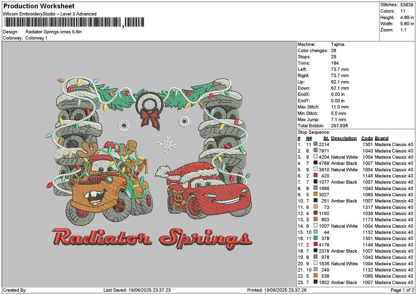 Radiatortext Embroidery File 6 sizes