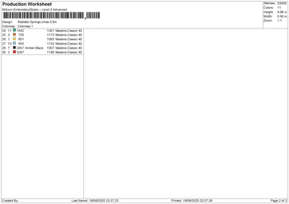 Radiatortext Embroidery File 6 sizes