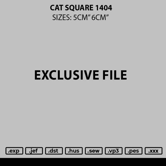 Cat Square 1404 Embroidery File