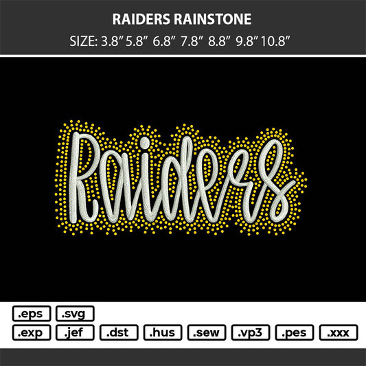 Riders v2 Rinestone Embroidery Machine and Rinestone Design File 6 sizes