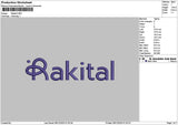 Rakitaltext Embroidery File 6 sizes