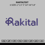 Rakitaltext Embroidery File 6 sizes
