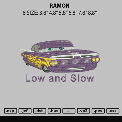 Ramon Embroidery File 6 sizes
