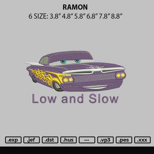 Ramon Embroidery File 6 sizes