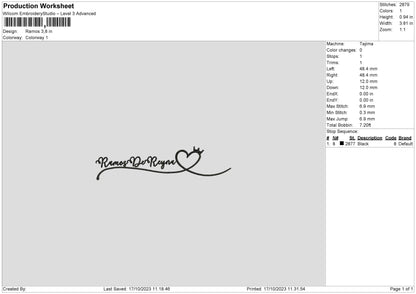Ramos Embroidery File 6 sizes