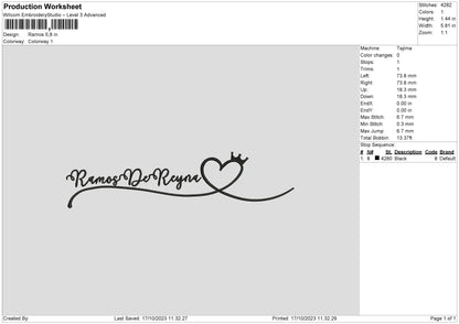 Ramos Embroidery File 6 sizes