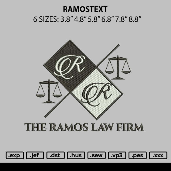 Ramostext Embroidery File 6 sizes