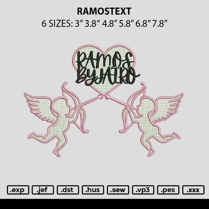 Ramostext Embroidery File 6 sizes