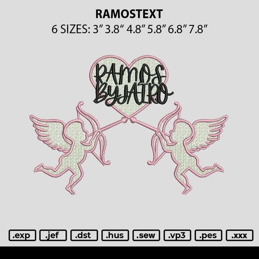 Ramostext Embroidery File 6 sizes