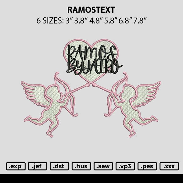 Ramostext Embroidery File 6 sizes