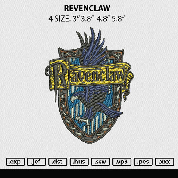 Revenclaw Embroidery File 4 size
