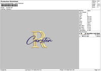 Carstentext Embroidery File 6 sizes