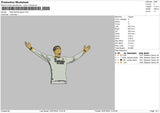 Player Madrid Embroidery File 6 sizes