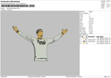 Player Madrid Embroidery File 6 sizes