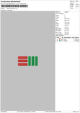 Red Green Bar Embroidery File 4 size