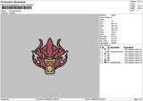 Gyaradostext Embroidery File 6 sizes