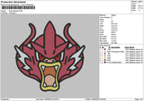 Gyaradostext Embroidery File 6 sizes