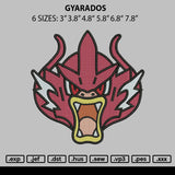 Gyaradostext Embroidery File 6 sizes