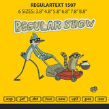 Regulartext Embroidery File 6 sizes