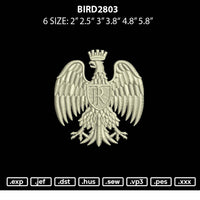 Bird2803 Embroidery File 6 sizes