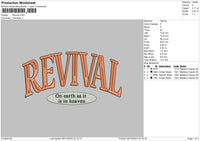 Revival Embroidery File 6 sizes